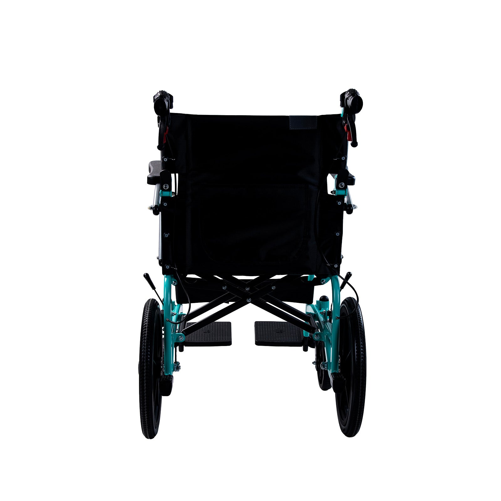 Livingstone Folding Transit Wheelchair, Lightweight, 16" Rear Wheels, Aluminium, 100kg Capacity, Each