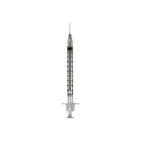 VanishPoint Syringes with Needle, 1mL, 25G x 25mm, 100 Pieces/Box