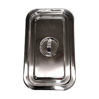 Livingstone Instrument Tray, with Cover, 22.9 x 12.7 x 5.1 cm, 9 x 5 x 2 in, 0.5mm Thickness, Grade 202, Each Each