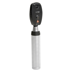 Heine K180 XHL Ophthalmoscope, 2.5V ,Wheel 1, with Beta 2.5V Battery Handle, Each Each