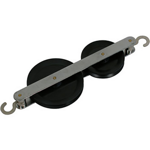 Pulley In Line, Double Recyclable Recyclable Plastic Wheel, Each Each