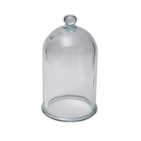 Livingstone Bell Jar Plate with Knob, 300 x 300(L) x 6(H) mm, Glass, Clear, Each Each