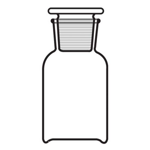 Bomex Laboratory Reagent Bottle, 125ml, Narrow Mouth, with Glass Stopper, Amber, Borosilicate Glass, Each Each