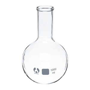 Flask, Round Bottom, 1000ml, Borosilicate Glass, Bomex, Each Each