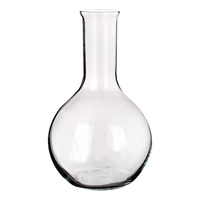 Simax Flat-Bottom Spherical/Boiling Flask, 6000ml, Diameters: 1 - 236mm, 2 - 65mm, x 340(H)mm, Narrow Neck w/Rim, Boro Glass, Clear, Ea Each