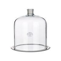 Simax Bell Jar with Ground Flange, Neck Socket Joint 29/32, 150 x 200(H) mm, Borosilicate Glass, European, Each Each