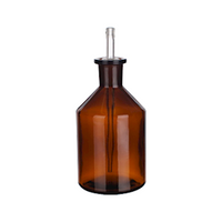 Simax Dropping Bottle with Ground-In Pipette Stopper, 100mL, SJ 14/23, 51.5 x 103(H) mm, Amber, Borosilicate Glass, European, Each Each