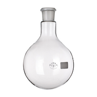 Flask, Round Bottom, 500ml, 29/32 Socket Joint, 175mm Height x 105mm Diameter, Borosilicate Glass, Each Each