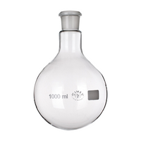Flask, Round Bottom, 1000ml, 45/40 Socket Joint, 210mm Height x 131mm Diameter, Borosilicate Glass, Simax, Each Each