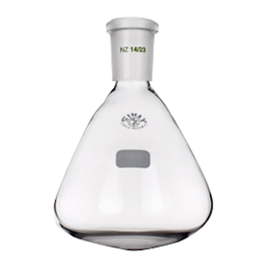Simax Micro Flask, Round Bottom, 50mL, Socket Joint 14/23, 54 x 74(H) mm, Borosilicate Glass, European, Each Each