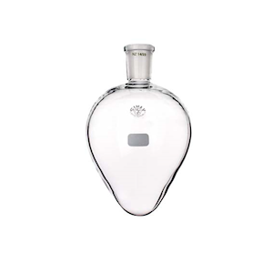Simax Flask, Heart-Shaped, 10mL, Socket Joint 14/23, Height 62mm, Borosilicate Glass, European, Each Each