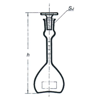 Bottle Glass Gravity Reischauer 50ml. Socket Joint 10/13 European Each