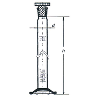 Graduated Cylinder, Tall Form, 1L, Hexagonal Base, 45/40 Socket Joint, European Glass, Each Each