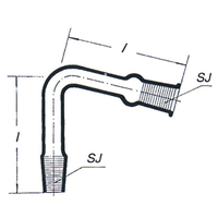 Bend Glass Recovery Slopping 75 Socket Joint 29/32 length 82mm European Each