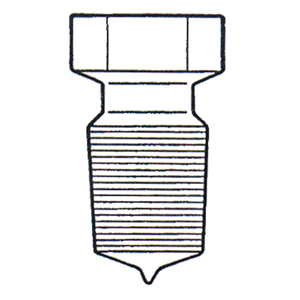 Stopper Glass Octagonal Hollow Socket Joint 7/16 European Each