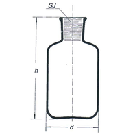 Bottle Glass Reservoir Inject Serum 100ml Socket Joint 29/32 European Each