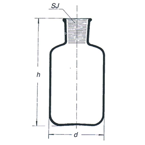 Bottle Glass Reservoir Inject Serum 100ml Socket Joint 29/32 European Each
