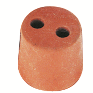 Rubber Stopper, One Hole, 5mm Base x 28mm Top x 30mm Height, Loose