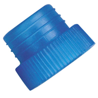 Stopper, Closed Bottom, for 16mm Tubes, Light Blue Recyclable Plastic, 1000/Bag Bag