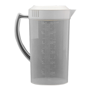 Quadrant Measuring Jug, 1.5 Litres, Graduated with Lid, 150 Diameter x 185 Height mm, Recyclable Polypropylene, Each Each