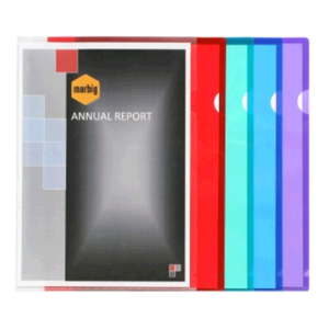 Marbig Ultra Letter File, A4, Two-Sided (Top & Side), Polypropylene, Purple, Each Each