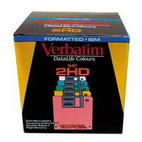JEWEL CASE COLOURED 3.5" VERBA. 10/PK Pack