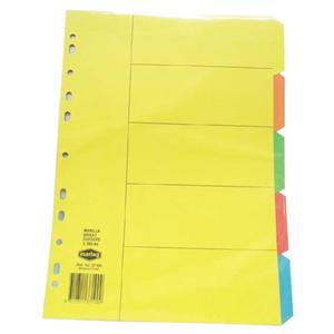 Divider A4 Manilla 10 Tab White Unpunched Ea Set