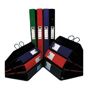 Marbig Deluxe Insert Ring Binder, A4, 25mm, 2 D-Rings, Red, Each Each