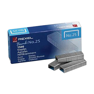 Rexel Bambi Staples No. 25, 1500/Box and Stapler, Set Each