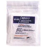 ABD GZE SPNGE 50X30CM STRL W/OTAPE 5/PK 30PK/CTN (88-889) Carton