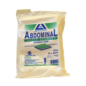 Livingstone Abdominal Gauze Sponge Sterile Standard Fold