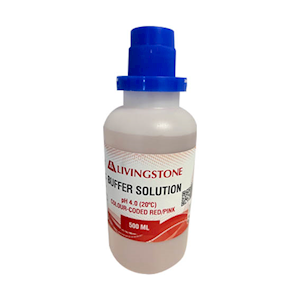 Buffer Solution, pH 4.0, (20degC), Red Pink, 500ml Each