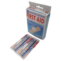 Livingstone Superior Adhesive Recyclable Plastic Strips, 72 x 19mm, Latex Free, 25 Pieces/Box Pack