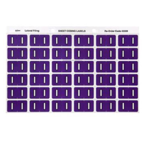 AVERY LATERAL COLOUR CODING LABEL "I" 180/PK Pack