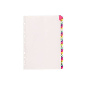 DIVIDERS A4 1-10 NUMERIC FLUORO SET Set