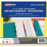 Avery L7411-12R Ready Index Set, 12 Tabs, Each Set