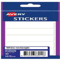 Avery White Labels, 19 x 76mm, Each Each