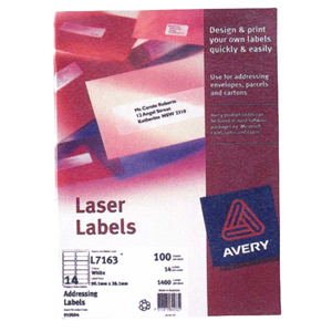 AVERY LABELS L7567 CLEAR SHIPPING Pack
