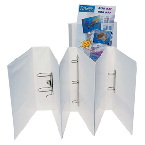 Bantex Insert Ring Binder, A4, 65mm, 3 D-Rings, White, Each Each