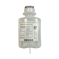 B.Braun Ecoflac Plus Sodium Chloride 0.9pct Intravenous Solution, 100mL Bottle 20 Pieces/Carton