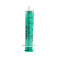 B Braun Injekt® Two-Piece Standard Syringes, 20mL, Luer Slip, Eccentric, PP Barrel and PE Green Plunger, No Rubber Gasket, 100 Pieces/Box Box