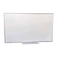 Penrite Magnetic White Board, 2400 x 1200mm with Wall Fixings and Pen Shelf, Each Each