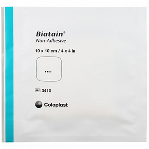 Biatain Foam Dressing, 10 x 10cm, Borderless, Non Adhesive, 10/Box (3410) Box