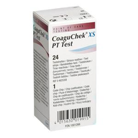Out of Date, CoaguChek XS PT Test Strips, 24/Box, Original Unopened Condition, Price Discounted, While Stocks last Box