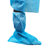Livingstone Overboot Below Knee, Recyclable Polypropylene, Waterproof, Blue, Non-Skid, 100/Box Box