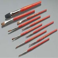 H&g Red Sable Brush Flat Size 6 Each