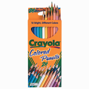 FULLSIZE COLOURED PENCIL 24/PK Pack