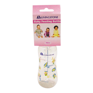 Buy 24 (DEAL) Livingstone Baby Feeding Bottle, 250ml, Polycarbonate, BPA Free, Recyclable, Complete with Teat and Cover, Each Kit
