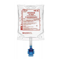 Out of Date, Baxter 10Mmol Potassium Chloride In NaCL, 100ml, EA, Original Unopened Condition, Price Discounted, While Stocks last