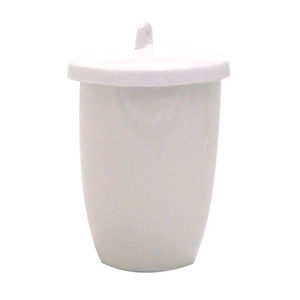 Crucible, 30ml, 40 Diameter x 46 Height mm with Lid and Perforated Disk, Porcelain, Each Each